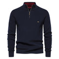Pull homme demi-zippé côtelé