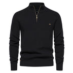Pull homme demi-zippé côtelé