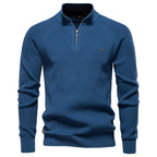 Pull homme demi-zippé côtelé