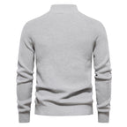 Pull homme demi-zippé côtelé