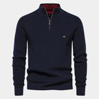 Pull homme col montant zippé