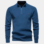 Pull homme col montant zippé