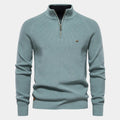 Pull homme col montant zippé