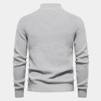Pull homme col montant zippé