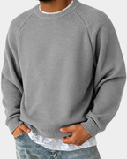 Pull homme en maille à col rond