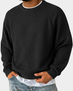 Pull homme en maille à col rond