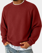Pull homme en maille à col rond