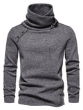 Pull homme maille col cheminée boutonné