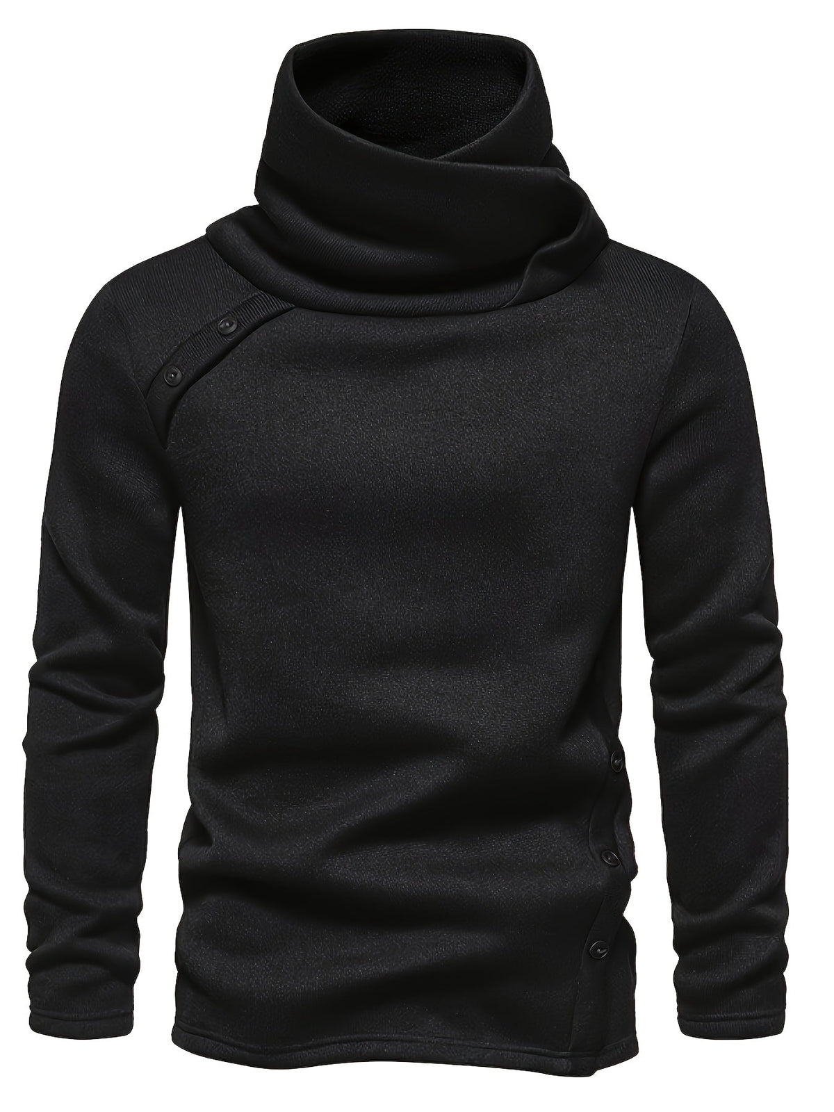 Pull homme maille col cheminée boutonné