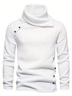 Pull homme maille col cheminée boutonné