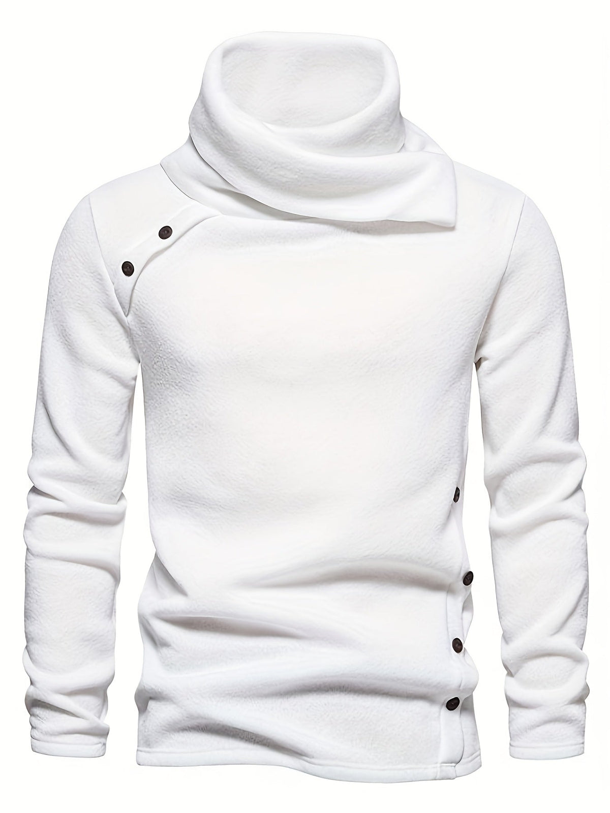 Pull homme maille col cheminée boutonné