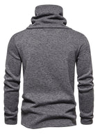 Pull homme maille col cheminée boutonné