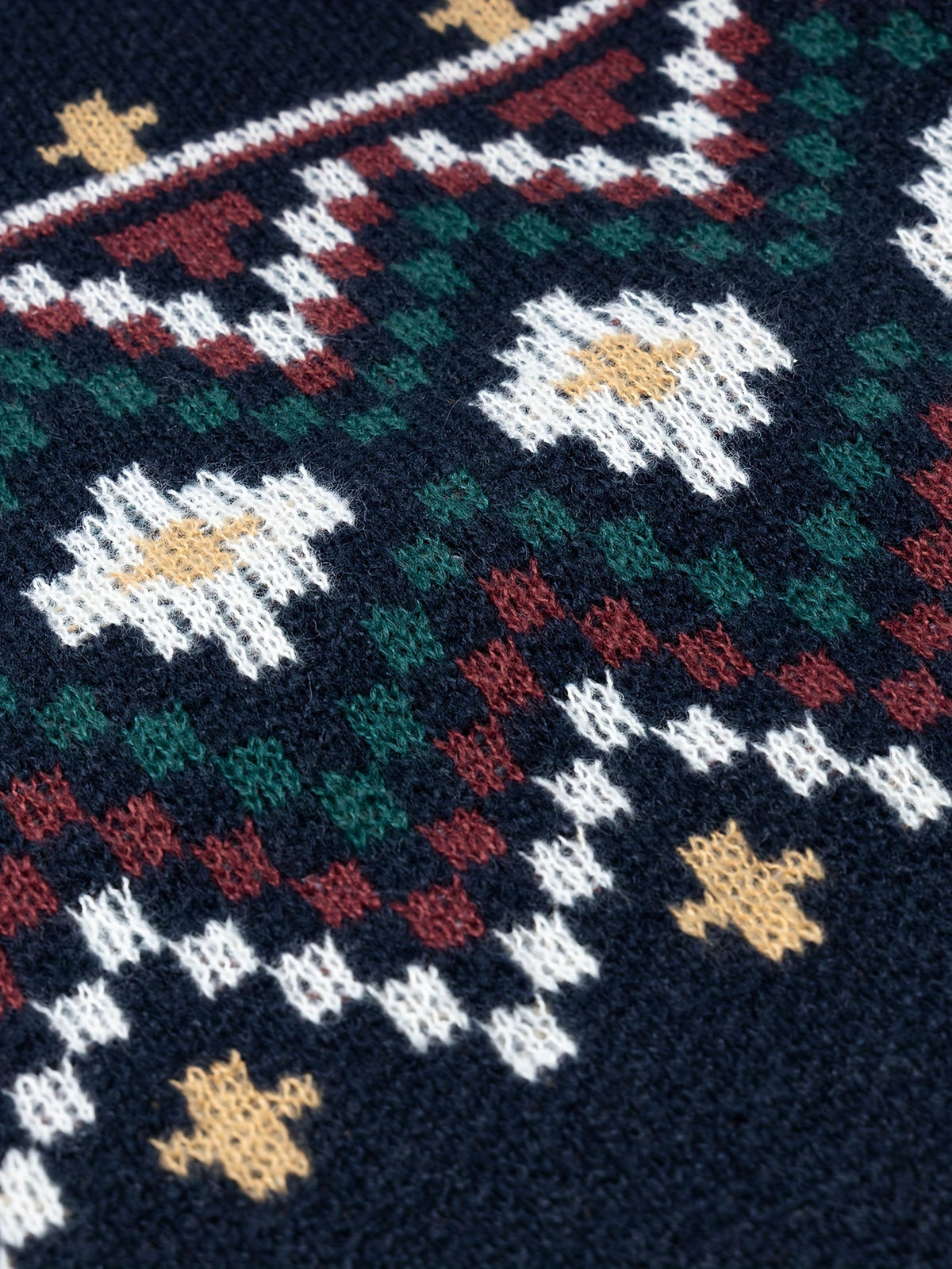 Pull homme maille col rond à motif imprimé