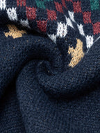 Pull homme maille col rond à motif imprimé