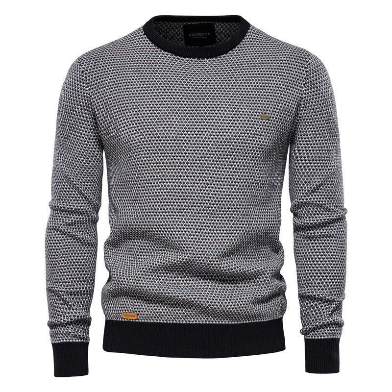 Pull homme maille texturée