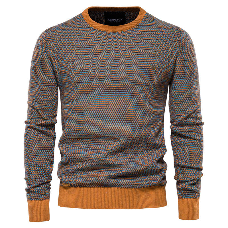 Pull homme maille texturée
