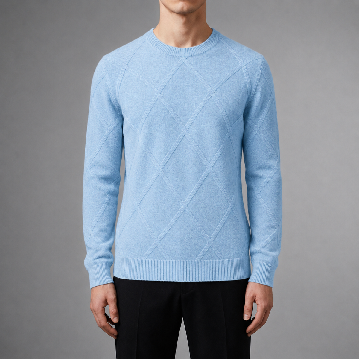 Pull homme motif losanges