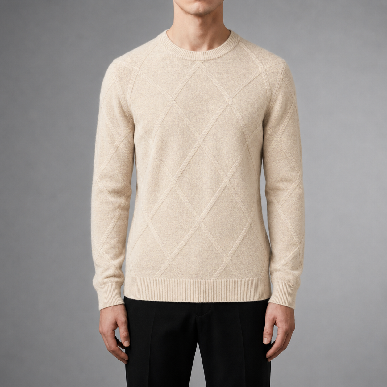 Pull homme motif losanges