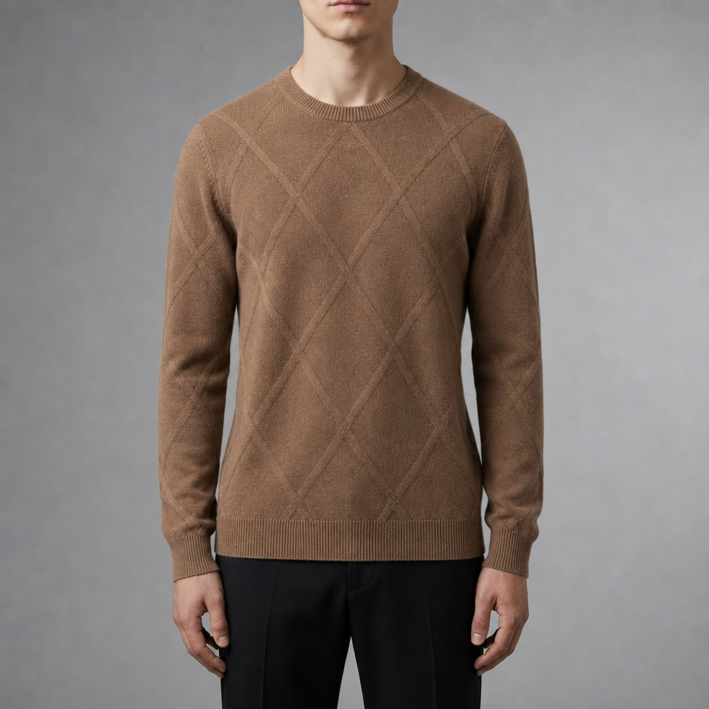 Pull homme motif losanges