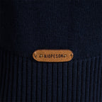 Pull homme rayé col zippé