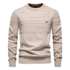 Pull homme texturé à lignes