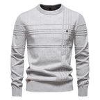 Pull homme texturé à lignes