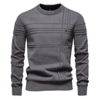 Pull homme texturé à lignes
