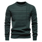 Pull homme texturé à lignes