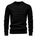 Pull homme texturé à lignes