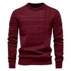 Pull homme texturé à lignes