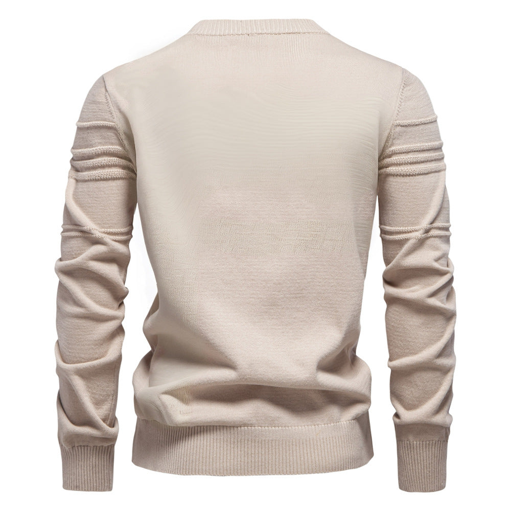 Pull homme texturé à lignes