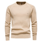 Pull homme texturé à col rond