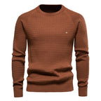 Pull homme texturé à col rond