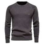 Pull homme texturé à col rond