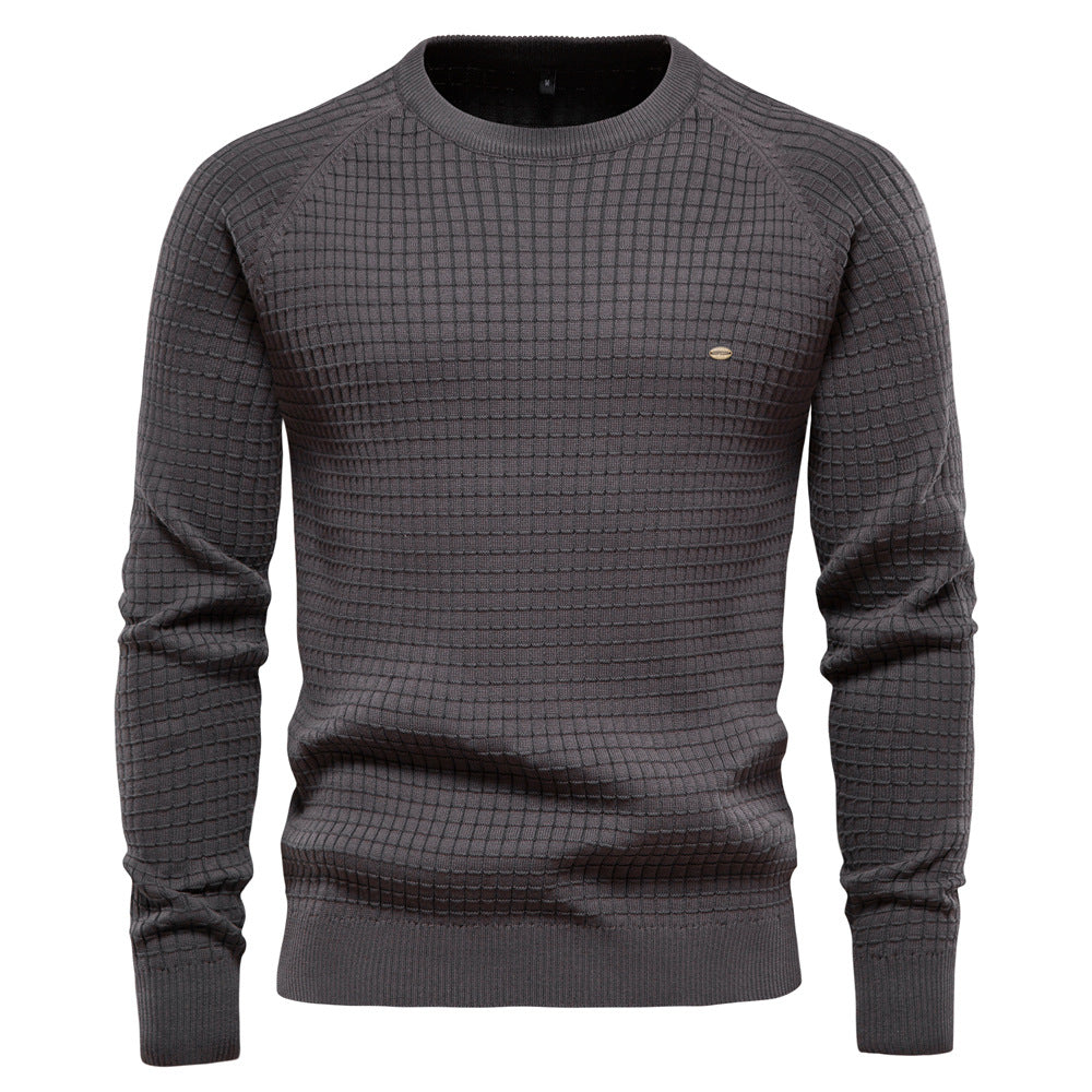 Pull homme texturé à col rond