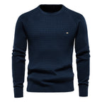 Pull homme texturé à col rond