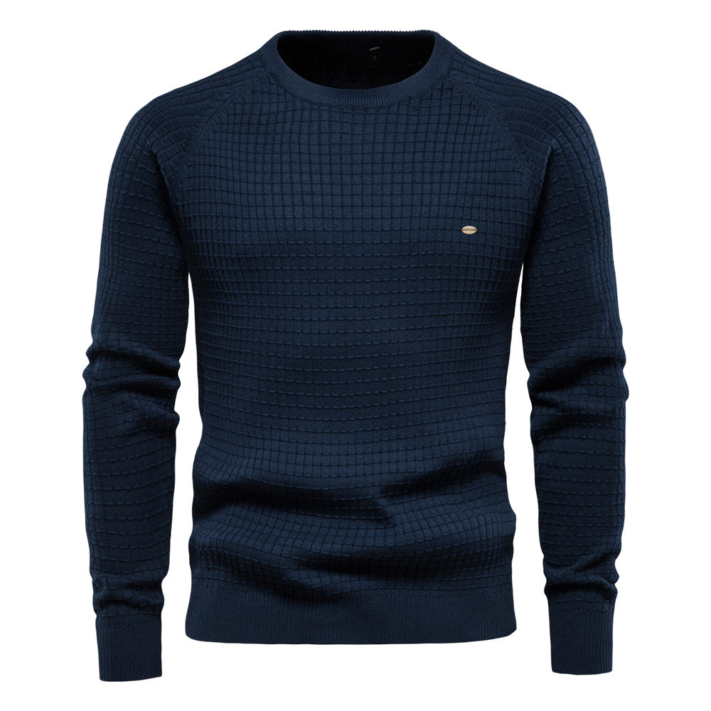 Pull homme texturé à col rond