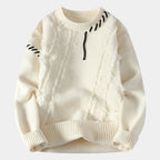 Pull homme texturé col rond