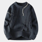 Pull homme texturé col rond