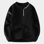 Pull homme texturé col rond