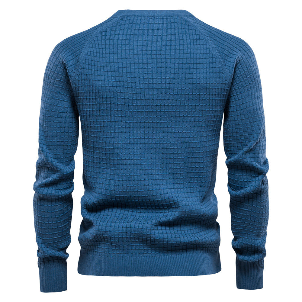 Pull homme texturé à col rond