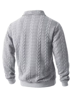 Pull homme torsadé à col zippé