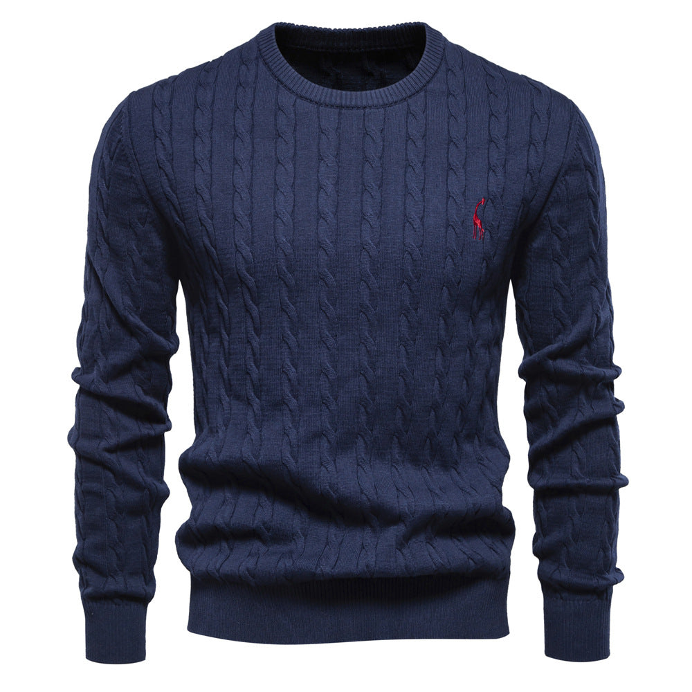 Pull homme torsadé texturé