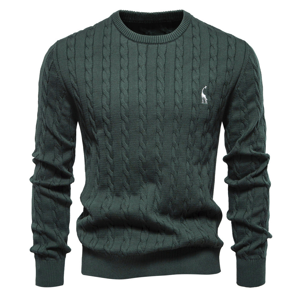 Pull homme torsadé texturé