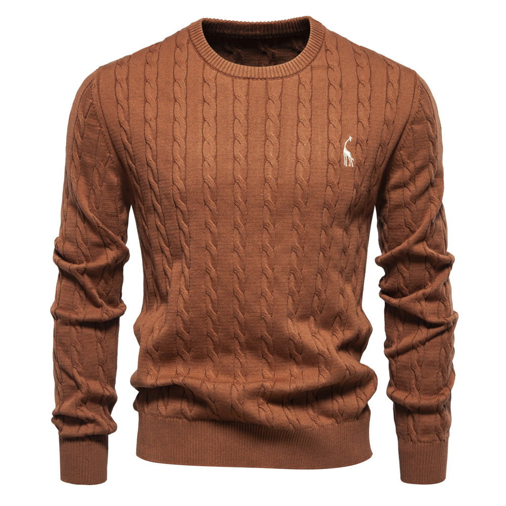 Pull homme torsadé texturé
