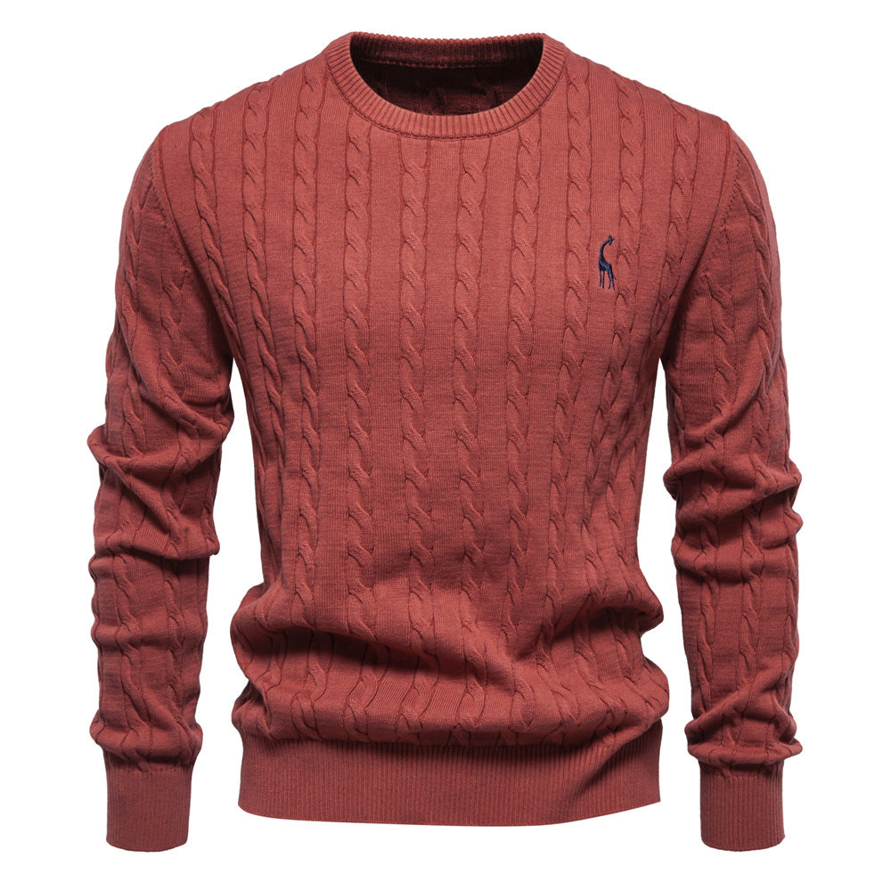 Pull homme torsadé texturé