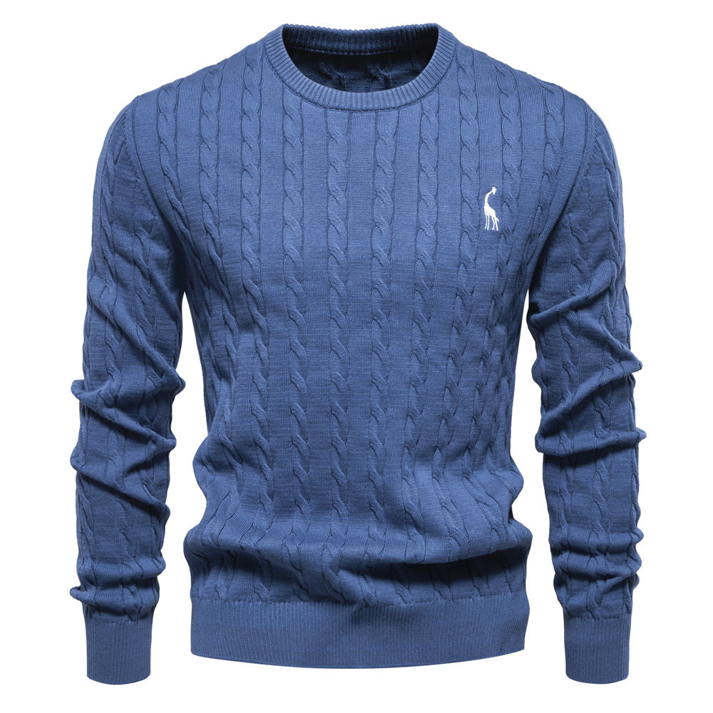 Pull homme torsadé texturé