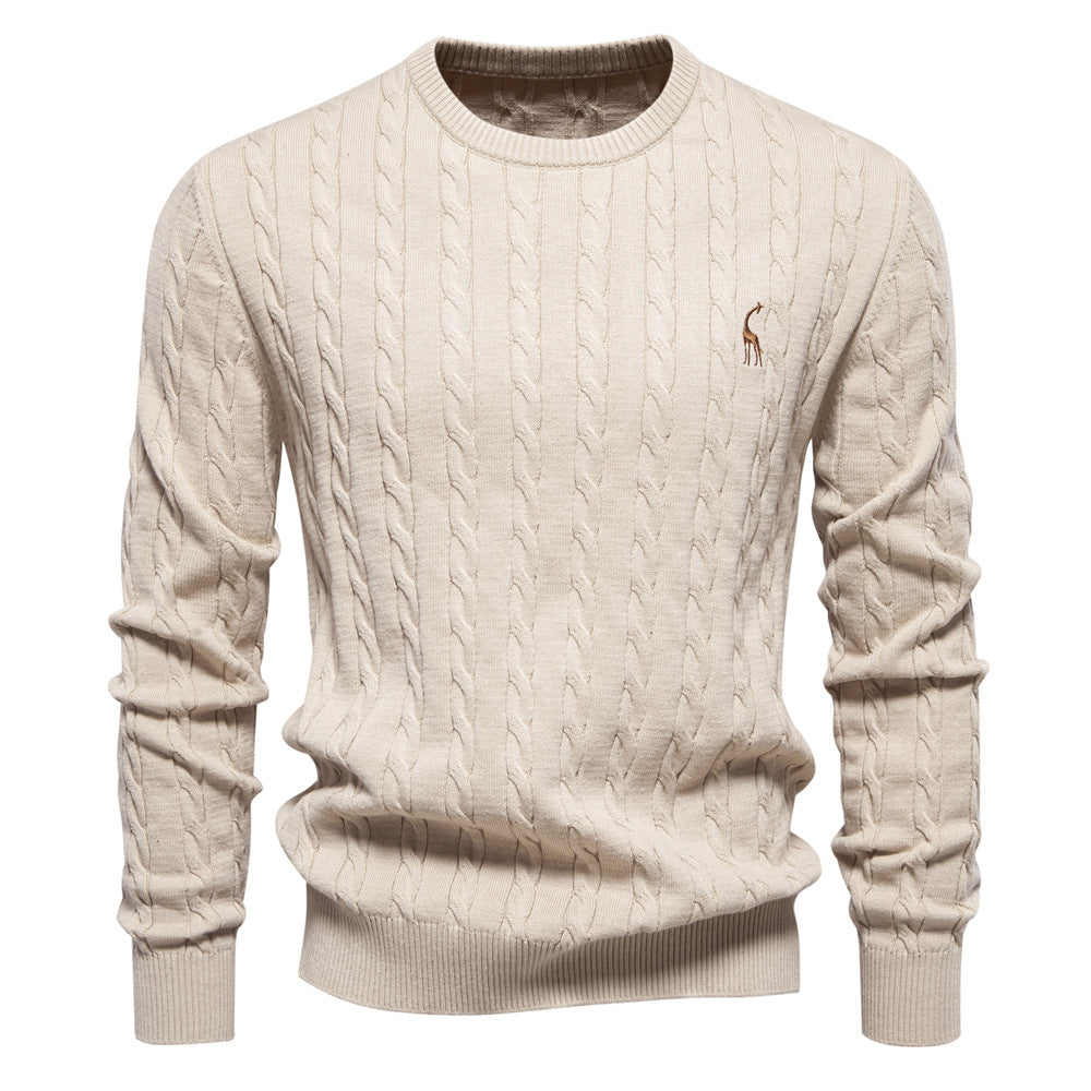 Pull homme torsadé texturé