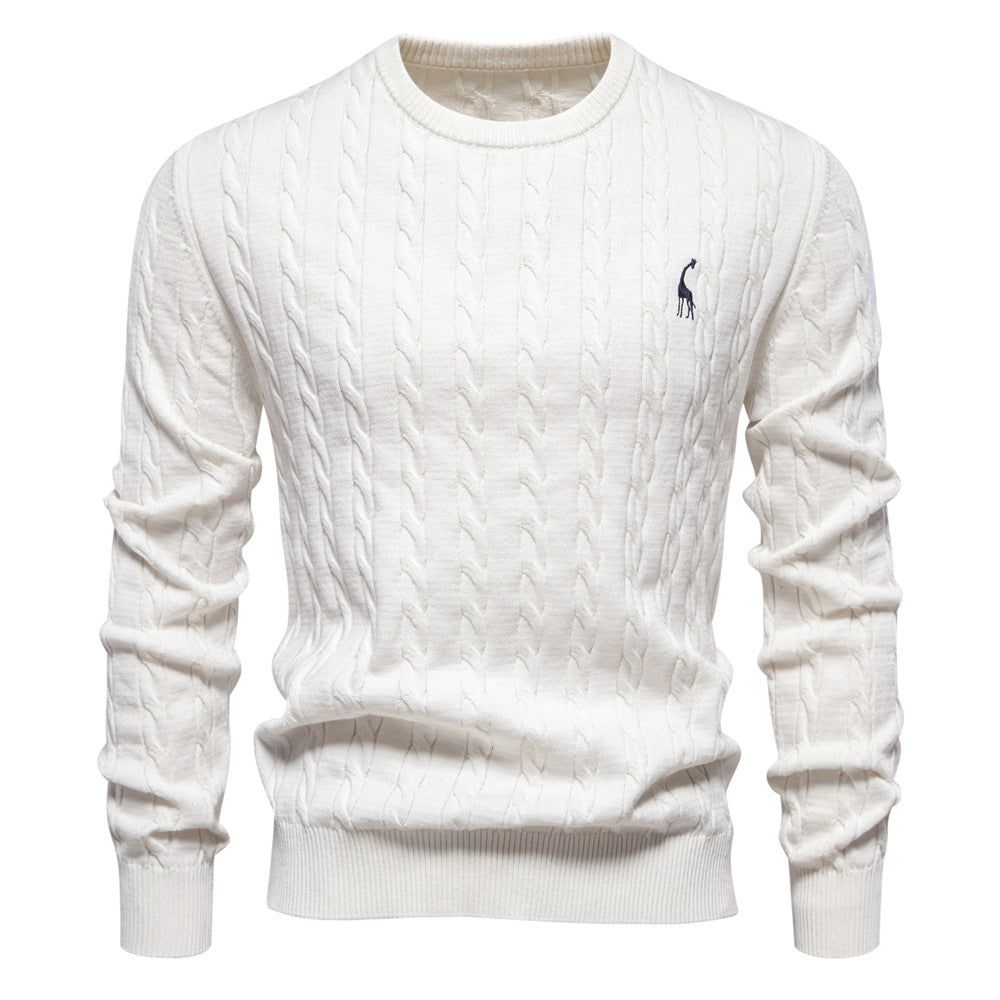 Pull homme torsadé texturé