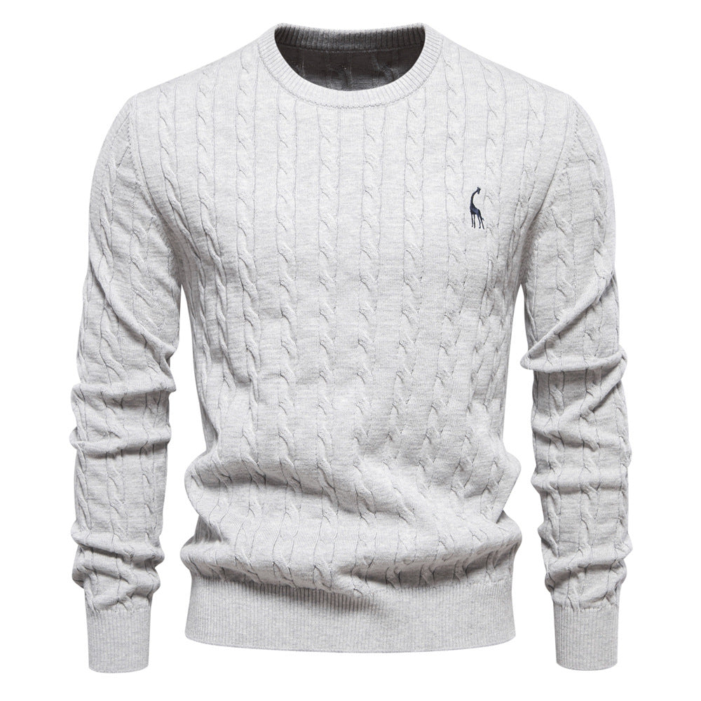 Pull homme torsadé texturé